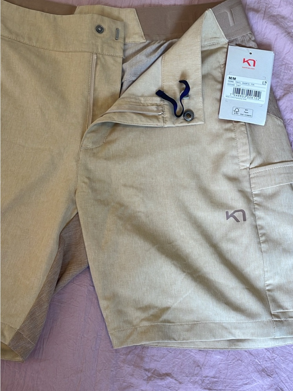 Kari Traa Beige Athletic Shorts